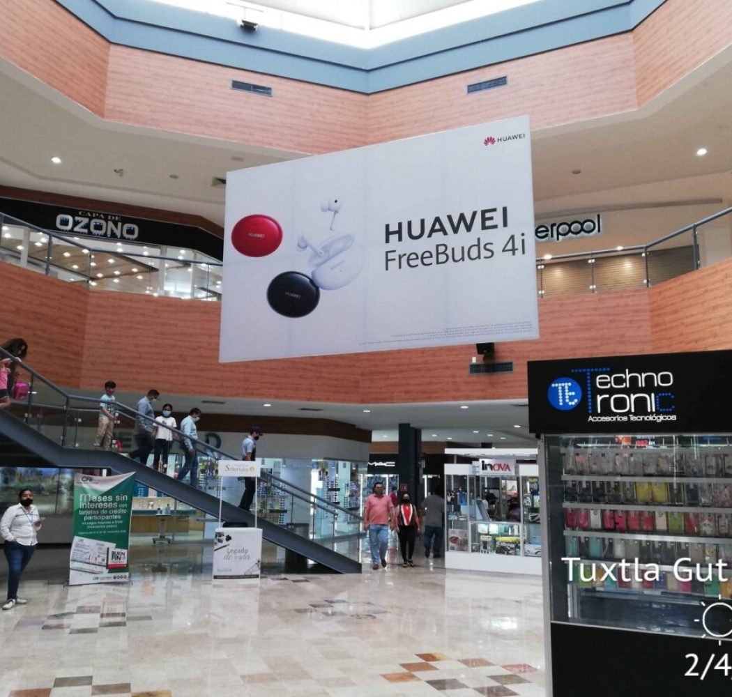 Impresión e Instalación de Lona Front para Huawei Latam en Tuxtla Gutiérrez